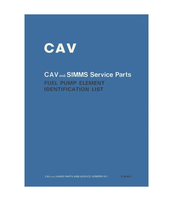 cav and simms element identification list