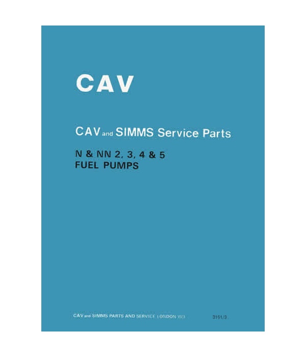 N & NN 2,3,4 & 5 Cyl Inj Pump Parts Manual